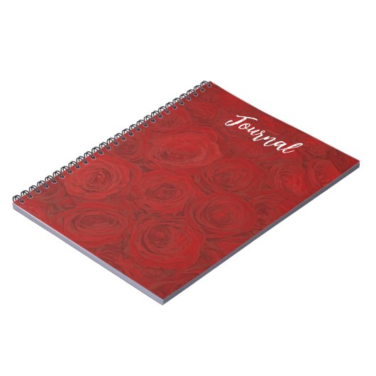 Red Roses on Journal Notebook ノートブック (左側)