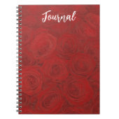 Red Roses on Journal Notebook ノートブック (正面)