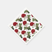 Red Roses Pattern スタンダードカクテルナプキン (角)