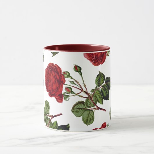 Red Roses Pattern マグカップ (中央)