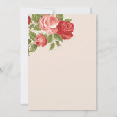 Red Roses Script Save The Date | Elegant Floral  セーブザデート (裏面)