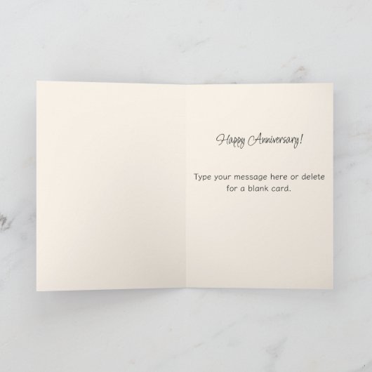 Red Roses Valentine's Day Anniversary カード (内部)