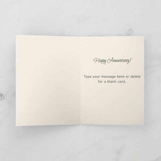 Red Roses Watercolor Anniversary Valentine's Day カード (内部)