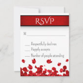 Red Roses Wedding RSVP (正面)