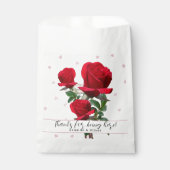 Red Roses Wedding Thank You Favor Bags フェイバーバッグ (正面)