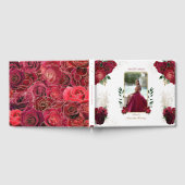 Red Roses, White, Quinceaenera Libro de Firas ゲストブック (全面)