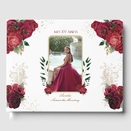 Red Roses, White, Quinceaenera Libro de Firas ゲストブック