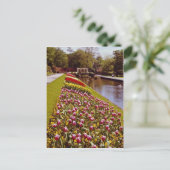 Red Roundhay Park, Leeds，イングランドの花 ポストカード (スタンド正面)