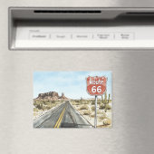 Red Route 66 Sign マグネット (インサイチュ (食洗機))