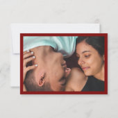 Red RSVP QR Code Card for Modern Wedding (裏面)