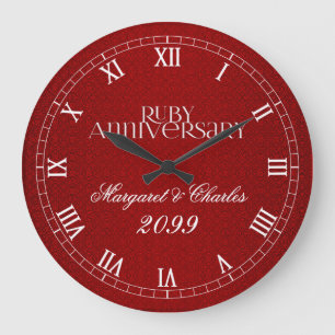 Red Ruby 40周年結婚の年 ラージ壁時計