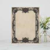 Red Ruby Goth Stationery Paper レターヘッド (スタンド正面)