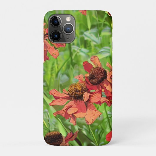 RED RUDBECKIA FLOWERS Case-Mate iPhoneケース (裏)