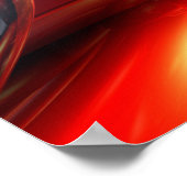 Red Rum抽象芸術ポスター ポスター (角)