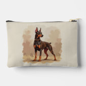 Red Rust Brown Doberman Pinscher Dog アクセサリーポーチ (裏面)