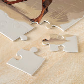 Red Rust Brown Doberman Pinscher Dog ジグソーパズル (側面)