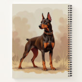 Red Rust Brown Doberman Pinscher Dog ノートブック (裏面)