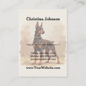 Red Rust Brown Doberman Pinscher Dog 名刺 (裏面)