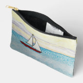 Red Sailboat  アクセサリーポーチ (見開き)