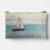 Red Sailboat  アクセサリーポーチ (正面)