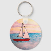 Red Sailboat  キーホルダー (正面)