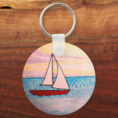 Red Sailboat  キーホルダー (正面)