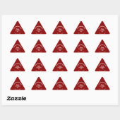 Red Saint Patrick Business Triangle Sticker 三角形シール (シート)