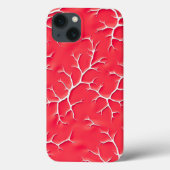 Red Salsa Branch Pattern iPhone Case Case-Mate iPhoneケース (裏面)
