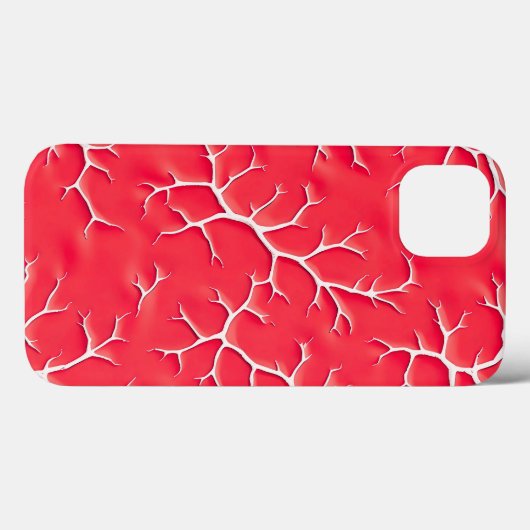 Red Salsa Branch Pattern iPhone Case Case-Mate iPhoneケース (裏面 (横))