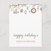 Red Santa Baby Bear Christmas Clothesline 案内ポストカード (正面)