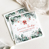 Red Santa Baby Christmas Baby Clothes Baby Shower スタンダードランチョンナプキン