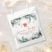 Red Santa Baby Christmas Baby Clothes Baby Shower フェイバーバッグ (クリップ留めされた状態)