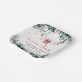 Red Santa Baby Christmas Baby Clothes Baby Shower ペーパープレート (傾斜あり)