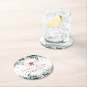 Red Santa Baby Christmas Baby Clothes Baby Shower ラウンドペーパーコースター (インサイチュ)