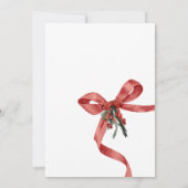 Red Santa Baby Christmas Baby Shower  招待状 (裏面)