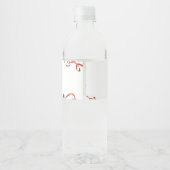 Red Santa Christmas Baby Shower  ペットボトルラベル (裏面)