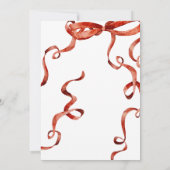 Red Santa Christmas Baby Shower 招待状 (裏面)