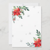 Red Santa Christmas Festive Baby Shower 招待状 (裏面)