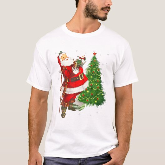 Red Santa Claus Red Christmas Tシャツ (正面)