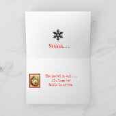 Red Santa's Hat Cardのヴィンテージクリスマスネズミ シーズンカード (内部)