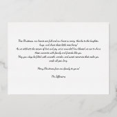 Red satin ribbon family photo Christmas Gold  箔シーズンカード (裏面)