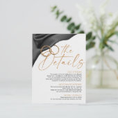 Red Satin Wedding Details Card 招待状 (スタンド正面)