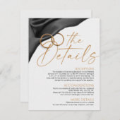 Red Satin Wedding Details Card 招待状 (正面/裏面)