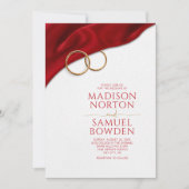 Red Satin Wedding Invitation 招待状 (正面)
