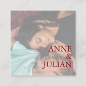 Red Scannable QR Code Wedding Enclosure Card エンクロージャーカード (正面)