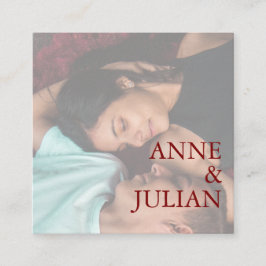 Red Scannable QR Code Wedding Enclosure Card エンクロージャーカード