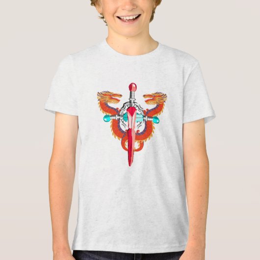 Red Scarlet Sky Dragon Emblem トライブレンドＴシャツ (正面)