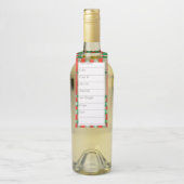 RED SCOTTタータンチェック2.25x7インチ長糸ラベル ボトルネックタグ (ボトル)