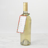 RED SCOTTタータンチェック2.25x7インチ長糸ラベル ボトルネックタグ (アングル)