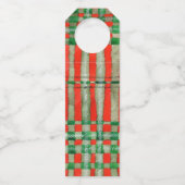 RED SCOTTタータンチェック2.25x7インチ長糸ラベル ボトルネックタグ (裏面)